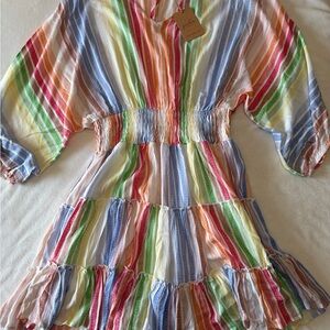 Jardin by Macris Colorful Striped Dress